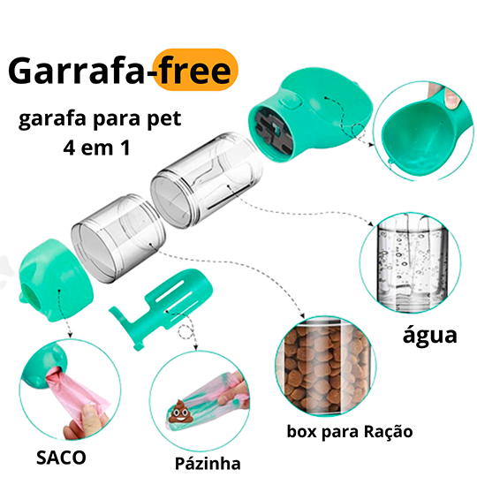 Garrafa-free garrafa para pet 4 em 1